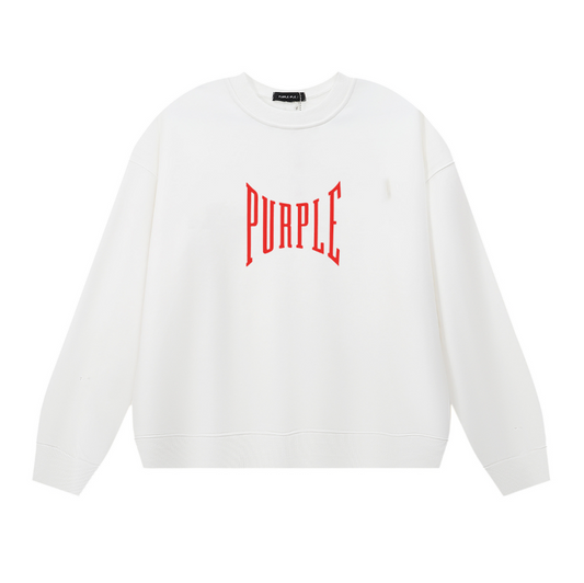 Purple Men's Long-Sleeve T-shirt Sweatshirt 1156