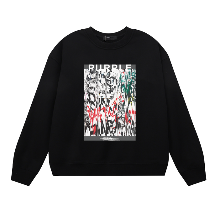 Purple Men's Long-Sleeve T-shirt Sweatshirt 1119